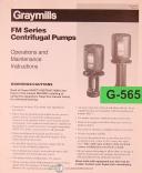 Graymills-Graymills FM Series Centrifugal Pumps, Operations Maintenance Parts Manual 1997-FM Series-01